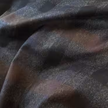 Wełna płaszczowa Piacenza, krata: grafit, czerń, brąz, granat