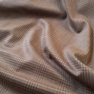 Wełna płaszczowa krata glen: odcienie jasnego brązu