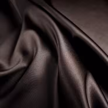 Jedwabna satyna z elastanem, brązowa gorzka czekolada