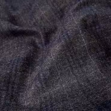 Wełna kostiumowa, krata: granat i szary na graficie