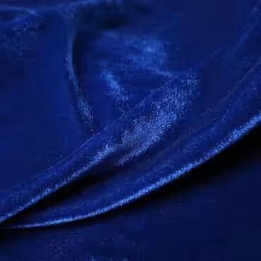 Welur kobalt z nutą szafiru, połysk, poliestrowy z elastanem
