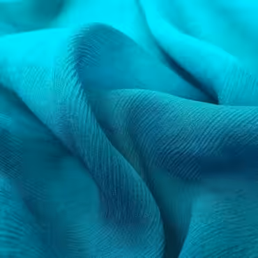 Jedwab gładki, szyfon jedwabny, głęboki turkus