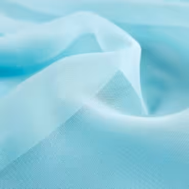 Syntetyczna tkanina gładka, szyfon, błękitny