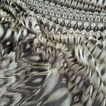 Syntetyczna tkanina tiulowa siatka, wzorzysta, zieleń khaki