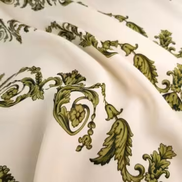 Syntetyczna tkanina ornamentowe pasy na wanilii