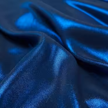 Tkanina syntetyczna gładka, szyfon, połyskujący, granat