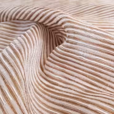 Żakard w paski, beż, miedziany brąz, ecru