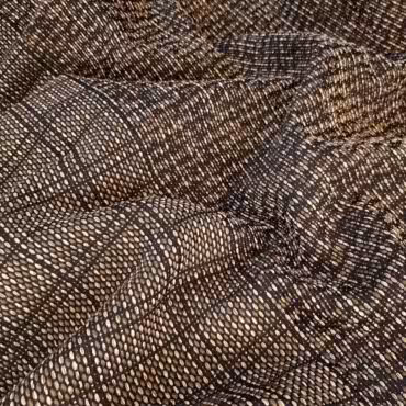 Wełna płaszczowa odcienie brązu i beżu, krata, melanż