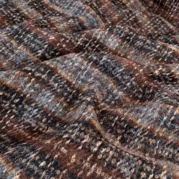 Płaszczowa wełna z moherem i alpaką, boucle, odcienie brązu