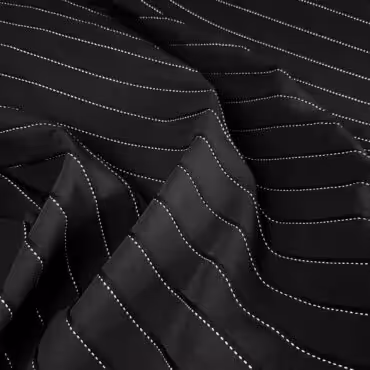 czarna bawelna elastyczna w prazki z przeszyciemB