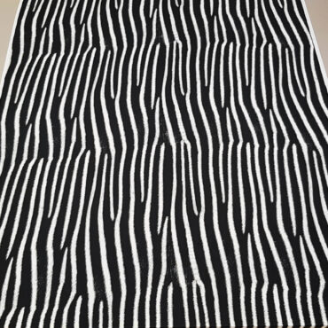 czysty jedwab czarno bialy material zebra polmatD