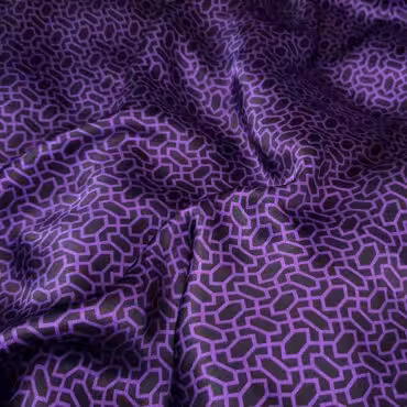 czysty jedwab typ mcqueen drobne wzory fioletowy czarnyA