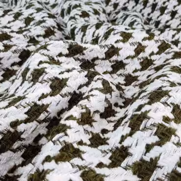 dwustronna chanelka w pepitke zielona welna vergineA