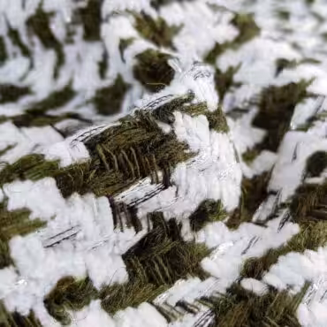 dwustronna chanelka w pepitke zielona welna vergineB