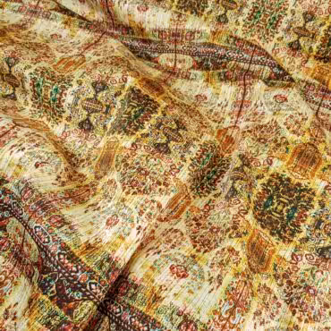 bawelna we wzory elastyczna zolty pomaranczA