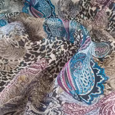 organza jedwabna we wzory typ etro cetki paisleyA