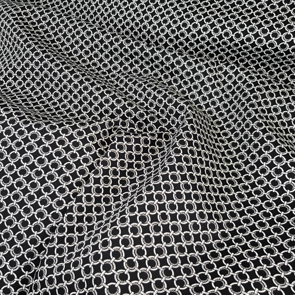bawelna z elastanem bialo-czarna dwustronna geometryczne wzoryD