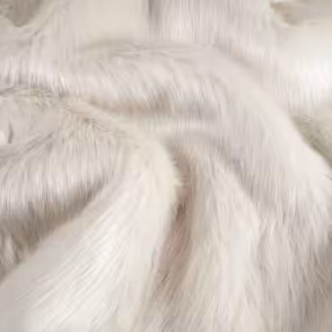 futro sztuczne perlowy bez dlugie wlosie miekkieA