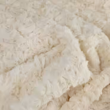 futro sztuczne karakuly ecru dzianina futerkowaA