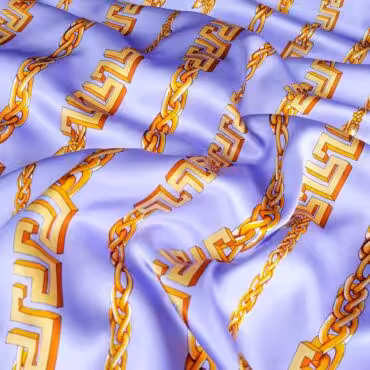 jedwab satynowy typ versace lancuchy liliowy fioletA