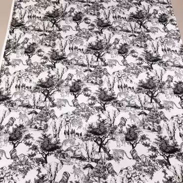 jedwab typ dior bialo czarny dzungla elastyczny satynaE