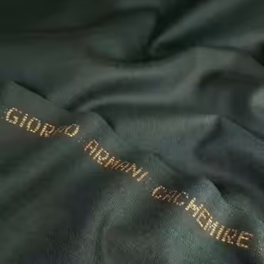 sygnowany kaszmir armani butelkowa zielen cienki z welnaA