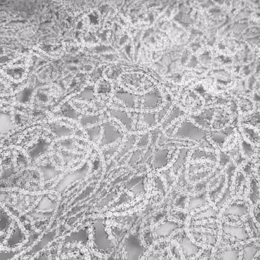 koronka azurowa srebrna z metaliczna niciaA