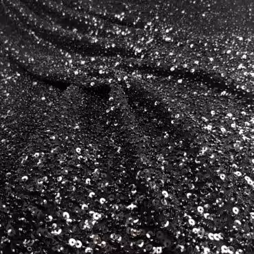 czarna koronka cekinowa na tiulu typ elie saabA