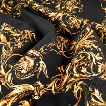 bawelna jeans we wzory typ versace czarna elastycznaA