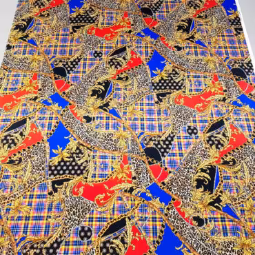 kolorowy jedwab typ versace krata cetki satynaD