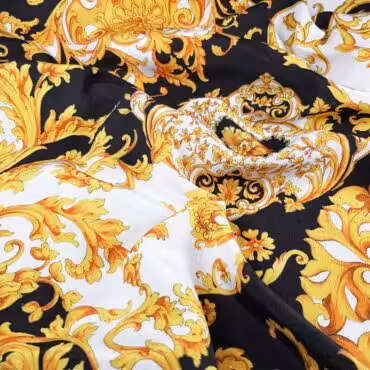 szyfon jedwabny typ versace kreszowany z kropeczkamiA