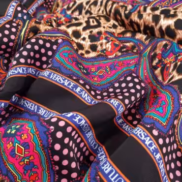 wiskoza typ versace z napisami kwadraty panel 48cmB