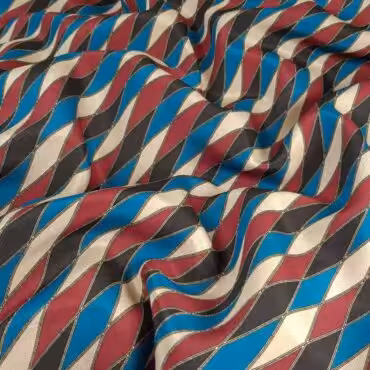 jedwab w romby naturalny krepon z elastanemA