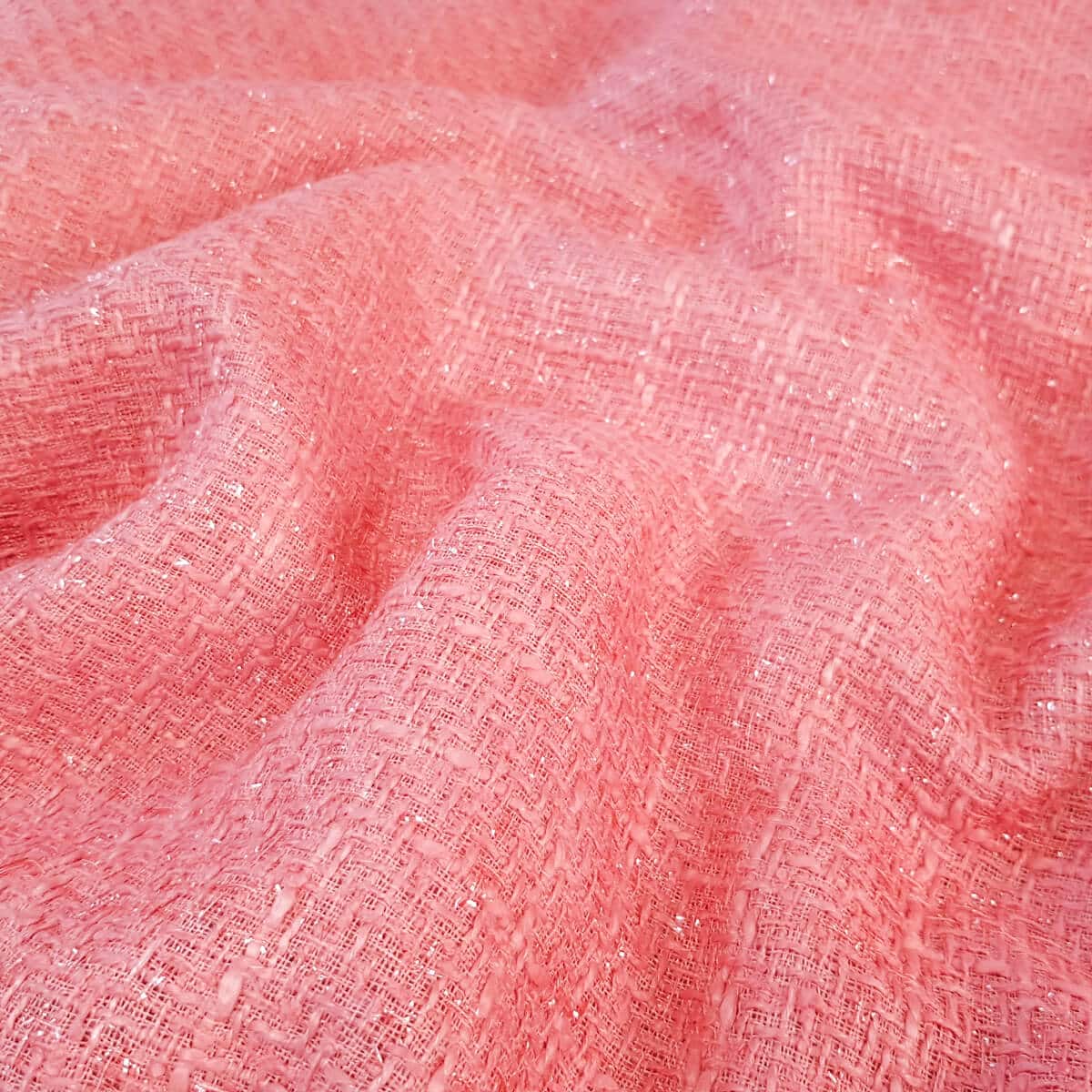 material chanelka z transparentna nicia malinowy rozA