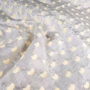 srebrny zakard w zolte polksiezyce blyszczacyB