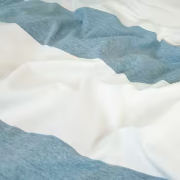 dzianina bawelniana szerokie pasy niebiesko bialaA