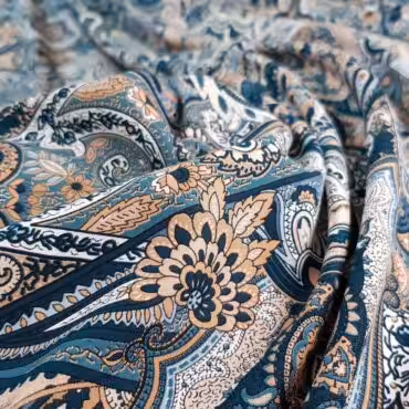 wiskoza elastyczna wzor etro zgaszony niebieski bezB