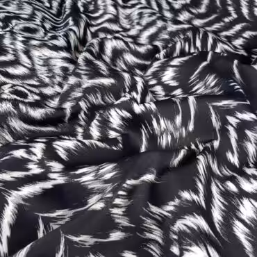 elastyczna wiskoza wzor cavalli bialo czarnaA