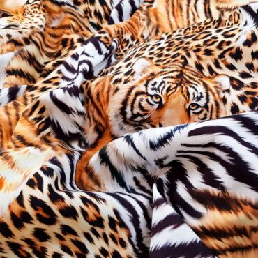 jedwab drukowany r cavalli tygrysy pantery z elastanemA