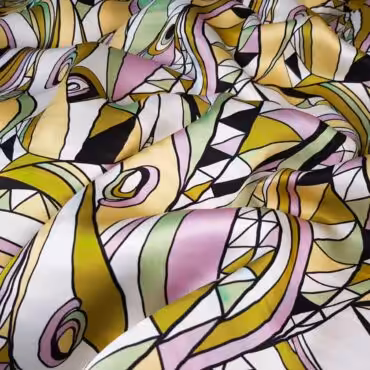 jedwab naturalny satynowy geometryczne wzory pucciA