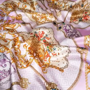 jedwab wzor versace wachlarze satyna z elastanemA