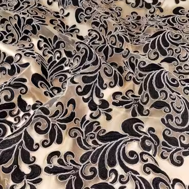 koronka gipiura na tiulu wzor dior florale na bezuA