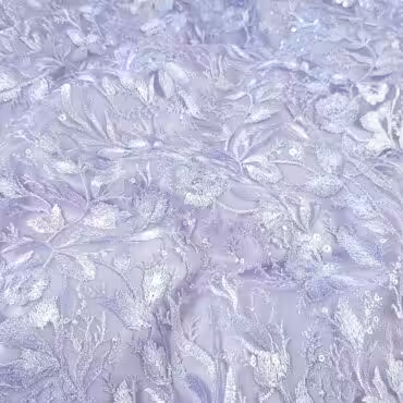 koronka na tiulu z cekinami liliowy fiolet z blekitemA