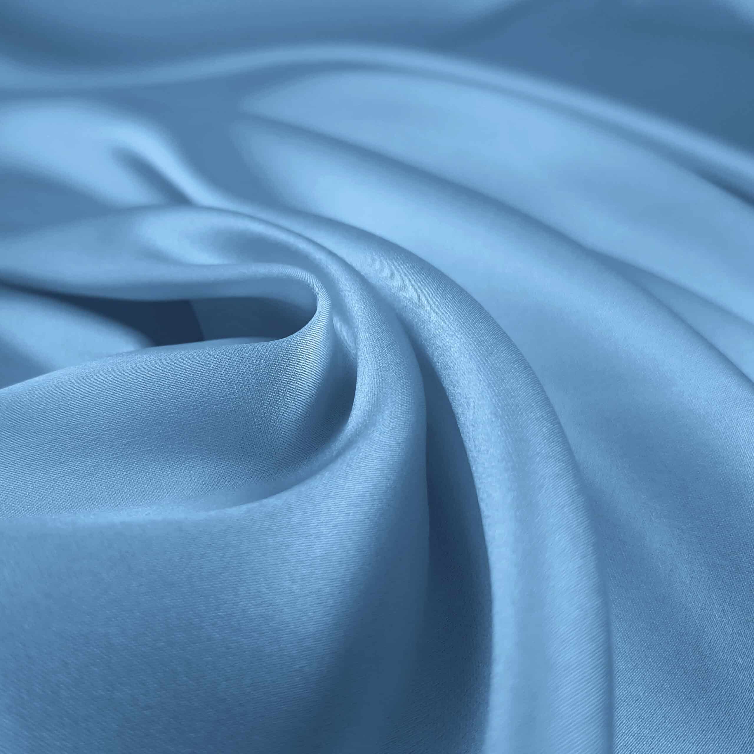 satyna jedwabna jednolita zgaszony niebieski elastycznaA