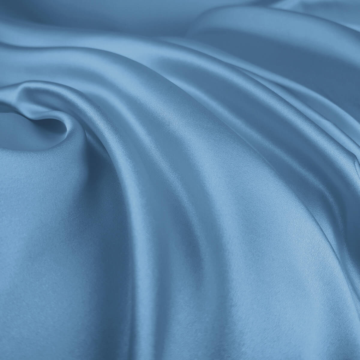 satyna jedwabna jednolita zgaszony niebieski elastycznaB
