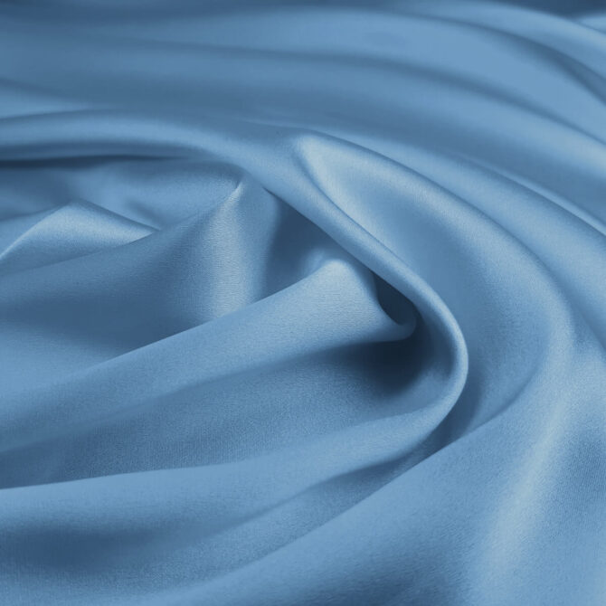 satyna jedwabna jednolita zgaszony niebieski elastycznaC