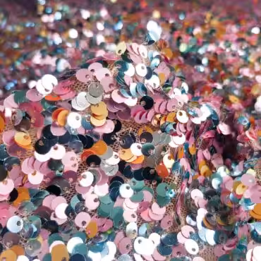 material cekinowy cekiny pastelowe roz zloty blekitA