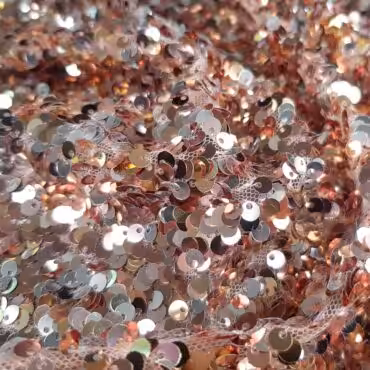 cekiny elastyczne na tiulu szampanski rozA