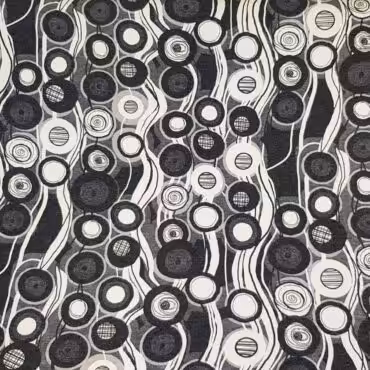 dzianina sweterkowa welna z akrylem bialo-czarna kolaB