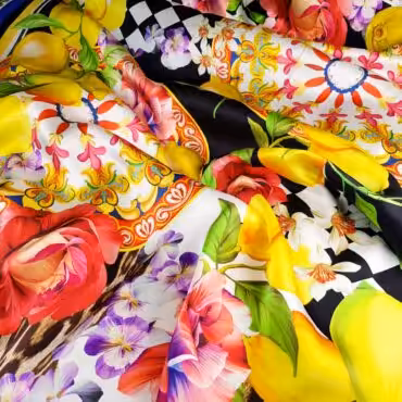 jedwab wzor dolce gabbana cytryny mix panel 116cmA